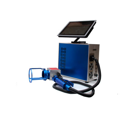 중국 파란 색깔 30w 작은 레이저 에칭 장비, 금속 레이저 조각 기계 협력 업체